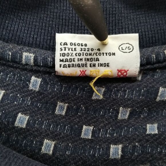 Cache Creek Shirt Men's Large Polo 3 Button Blue Grey Short Sleeve Pocket Golf - Picture 9 of 11